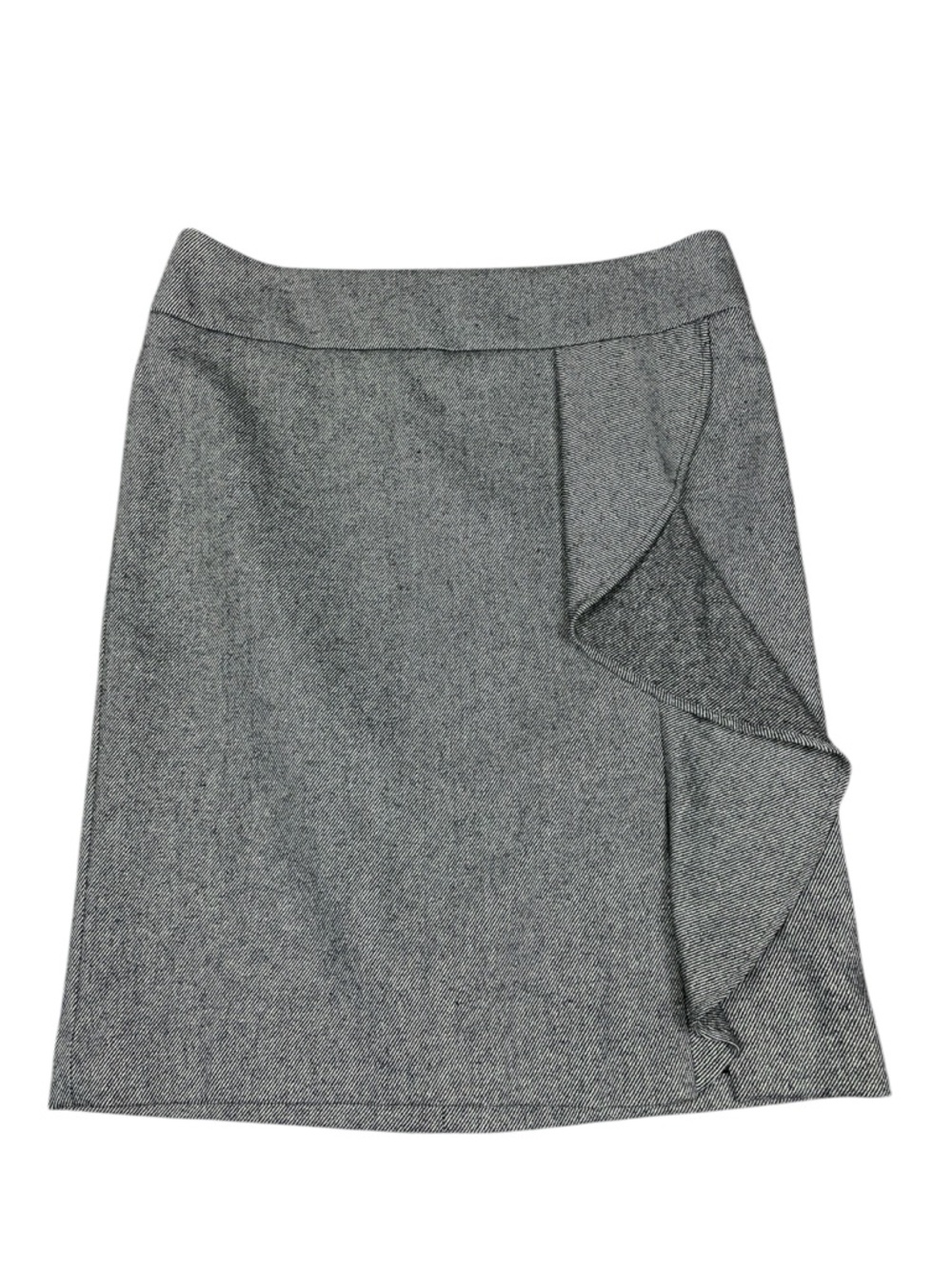 Talbots Petite Wool Blend Tweed Cascading Ruffle Career Casual Pencil Skirt  10P